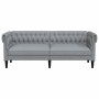 Sofá Chesterfield Otro Gris claro 201.5 x 74.5 x 74.5 cm tela