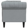 Sofá Chesterfield Otro Gris claro 201.5 x 74.5 x 74.5 cm tela
