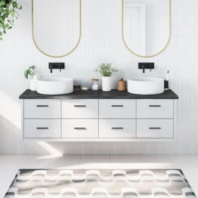 Dark brown treated wood bathroom countertop 180x60x(2-4) cm by vidaXL, Countertops - Ref: Foro24-3156263, Price: 142,85 €, Di...