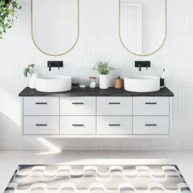 Encimera de baño madera tratada marrón oscuro 180x60x(2-4) cm de vidaXL, Encimeras - Ref: Foro24-3156263, Precio: 141,06 €, D...