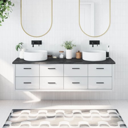 Dark brown treated wood bathroom countertop 180x60x(2-4) cm by vidaXL, Countertops - Ref: Foro24-3156263, Price: 142,85 €, Di...