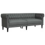 Sofá Chesterfield Otro Gris oscuro 201.5 x 74.5 x 74.5 cm tela