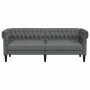 Sofá Chesterfield Otro Gris oscuro 201.5 x 74.5 x 74.5 cm tela