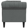 Sofá Chesterfield Otro Gris oscuro 201.5 x 74.5 x 74.5 cm tela