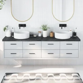 Dark brown treated wood bathroom countertop 200x40x(2-6) cm by vidaXL, Countertops - Ref: Foro24-3156268, Price: 133,50 €, Di...