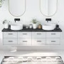 Encimera de baño madera tratada marrón oscuro 200x40x(2-6) cm de vidaXL, Encimeras - Ref: Foro24-3156268, Precio: 133,50 €, D...