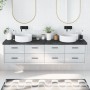Encimera de baño madera tratada marrón oscuro 200x40x(2-6) cm de vidaXL, Encimeras - Ref: Foro24-3156268, Precio: 135,22 €, D...