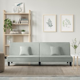 Schlafsofa aus hellgrauem Samt von vidaXL, Sofas - Ref: Foro24-351907, Preis: 283,24 €, Rabatt: %