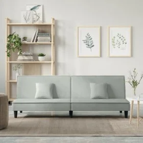 Schlafsofa aus hellgrauem Samt von vidaXL, Sofas - Ref: Foro24-351907, Preis: 267,46 €, Rabatt: %