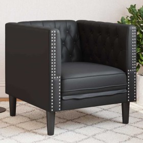 Silla de Sofá Chesterfield Argyle Negro 71 x 74.5 x 70.5 cm Silla de Sofá Chesterfield Argyle Negro 71 x 74.5 x 70.5 cm