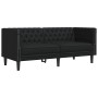 Sofá Chesterfield Negro 174 x 74.5 x 70.5 cm Cuero sintético