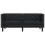 Sofá Chesterfield Negro 174 x 74.5 x 70.5 cm Cuero sintético