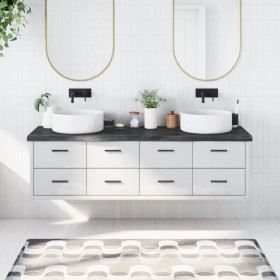 Dark brown treated wood bathroom countertop 180x50x(2-6) cm by vidaXL, Countertops - Ref: Foro24-3156262, Price: 145,67 €, Di...