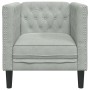 Silla de Sofá Chesterfield Otro Gris claro 71 x 74.5 x 70.5 cm