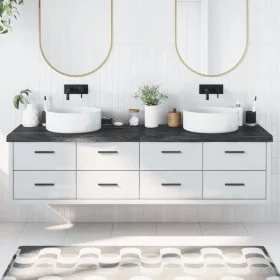 Encimera de baño madera tratada marrón oscuro 200x60x(2-6) cm de vidaXL, Encimeras - Ref: Foro24-3156272, Precio: 179,24 €, D...