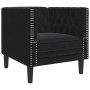 Silla de Sofá Chesterfield Negro 71 x 74.5 x 70.5 cm Terciopelo