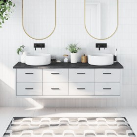 Dark brown treated wood bathroom countertop 180x50x(2-4) cm by vidaXL, Countertops - Ref: Foro24-3156261, Price: 122,83 €, Di...
