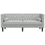 Sofá Chesterfield Gris claro 174 x 74.5 x 70.5 cm Terciopelo