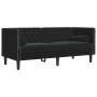 Sofá Chesterfield Otro Negro 174 x 74.5 x 70.5 cm Terciopelo