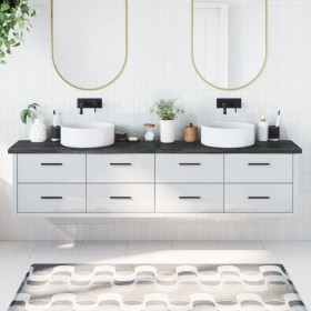 Dark brown treated wood bathroom countertop 220x40x(2-4) cm by vidaXL, Countertops - Ref: Foro24-3156275, Price: 122,17 €, Di...