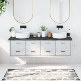 Encimera de baño madera tratada marrón oscuro 180x40x(2-6) cm de vidaXL, Encimeras - Ref: Foro24-3156260, Precio: 121,97 €, D...