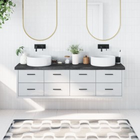 Encimera de baño madera tratada marrón oscuro 180x40x(2-6) cm de vidaXL, Encimeras - Ref: Foro24-3156260, Precio: 123,54 €, D...