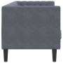 Sofá Chesterfield Gris oscuro 194 x 74.5 x 70.5 cm Terciopelo