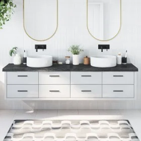 Encimera de baño madera tratada marrón oscuro 220x60x(2-6) cm de vidaXL, Encimeras - Ref: Foro24-3156280, Precio: 194,99 €, D...