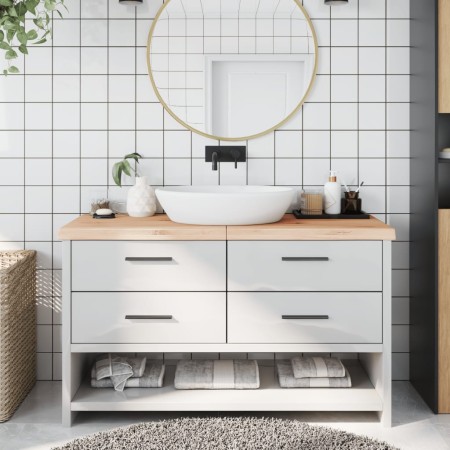 Encimera de baño madera maciza sin tratar 140x40x(2-6) cm de vidaXL, Encimeras - Ref: Foro24-3156052, Precio: 86,58 €, Descue...