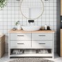 Encimera de baño madera maciza sin tratar 140x40x(2-6) cm de vidaXL, Encimeras - Ref: Foro24-3156052, Precio: 86,58 €, Descue...
