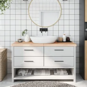 Solid untreated wood bathroom countertop 140x50x(2-6) cm by vidaXL, Countertops - Ref: Foro24-3156054, Price: 100,87 €, Disco...