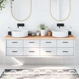 Untreated solid wood bathroom countertop 180x50x(2-6) cm by vidaXL, Countertops - Ref: Foro24-3156070, Price: 125,61 €, Disco...