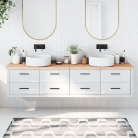Untreated solid wood bathroom countertop 220x50x(2-4) cm by vidaXL, Countertops - Ref: Foro24-3156085, Price: 125,92 €, Disco...