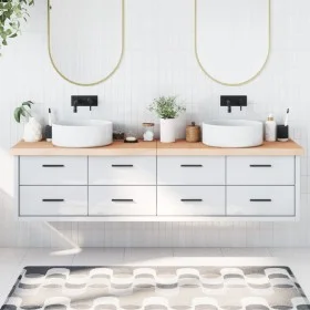 Solid untreated wood bathroom countertop 200x60x(2-6) cm by vidaXL, Countertops - Ref: Foro24-3156080, Price: 154,71 €, Disco...