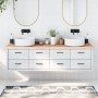 Untreated solid wood bathroom countertop 180x60x(2-6) cm by vidaXL, Countertops - Ref: Foro24-3156072, Price: 143,53 €, Disco...