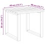 Mesa de Tumbona 3 pcs Marrón 50.5 x 50 x 46 cm Pino impregnado