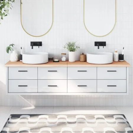 Encimera de baño madera maciza sin tratar 200x60x(2-4) cm de vidaXL, Encimeras - Ref: Foro24-3156079, Precio: 133,34 €, Descu...