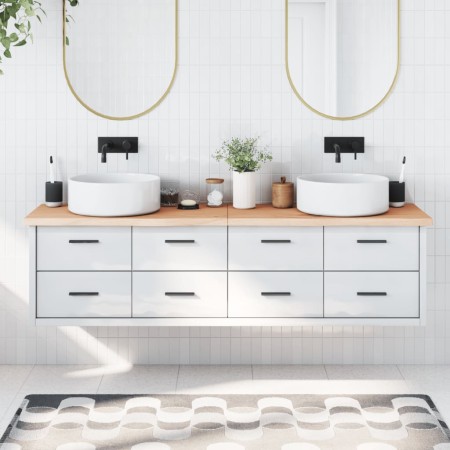 Untreated solid wood bathroom countertop 180x50x(2-4) cm by vidaXL, Countertops - Ref: Foro24-3156069, Price: 106,63 €, Disco...