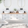 Untreated solid wood bathroom countertop 180x50x(2-4) cm by vidaXL, Countertops - Ref: Foro24-3156069, Price: 106,63 €, Disco...