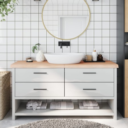 Untreated solid wood bathroom countertop 160x60x(2-6) cm by vidaXL, Countertops - Ref: Foro24-3156064, Price: 130,91 €, Disco...
