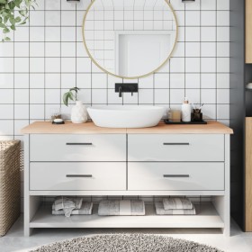 Solid untreated wood bathroom countertop 160x50x(2-4) cm by vidaXL, Countertops - Ref: Foro24-3156061, Price: 96,34 €, Discou...