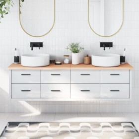Untreated solid wood bathroom countertop 180x60x(2-4) cm by vidaXL, Countertops - Ref: Foro24-3156071, Price: 123,34 €, Disco...