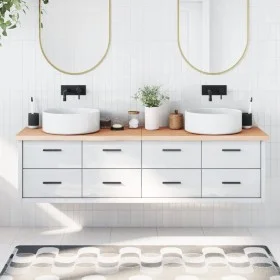 Untreated solid wood bathroom countertop 180x60x(2-4) cm by vidaXL, Countertops - Ref: Foro24-3156071, Price: 121,50 €, Disco...
