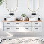 Unbehandelte Badezimmerarbeitsplatte aus Massivholz, 180 x 60 x (2–4) cm von vidaXL, Arbeitsplatten - Ref: Foro24-3156071, Pr...