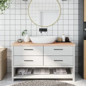 Untreated solid wood bathroom countertop 140x50x(2-4) cm by vidaXL, Countertops - Ref: Foro24-3156053, Price: 83,85 €, Discou...