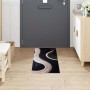 Alfombrilla de cocina Art Deco Negro 150 x 45 cm Terciopelo