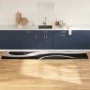 Alfombrilla de cocina Art Deco Negro 300 x 60 cm Terciopelo