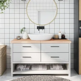 Solid untreated wood bathroom countertop 140x60x(2-6) cm by vidaXL, Countertops - Ref: Foro24-3156056, Price: 115,00 €, Disco...