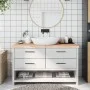 Badarbeitsplatte aus unbehandeltem Massivholz 140x60x(2-6) cm von vidaXL, Arbeitsplatten - Ref: Foro24-3156056, Preis: 115,00...