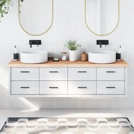 Solid untreated wood bathroom countertop 180x40x(2-6) cm by vidaXL, Countertops - Ref: Foro24-3156068, Price: 106,25 €, Disco...